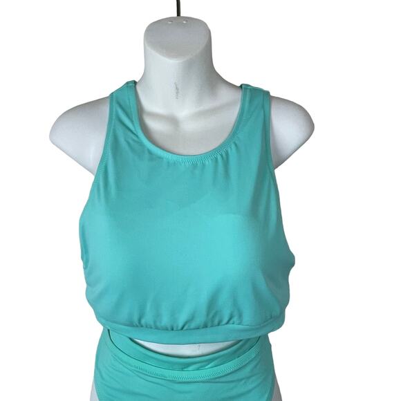 Victoria's Secret Tankini Swimsuit Size L – Turquoise Two-Piece Set - Picture 2 of 8